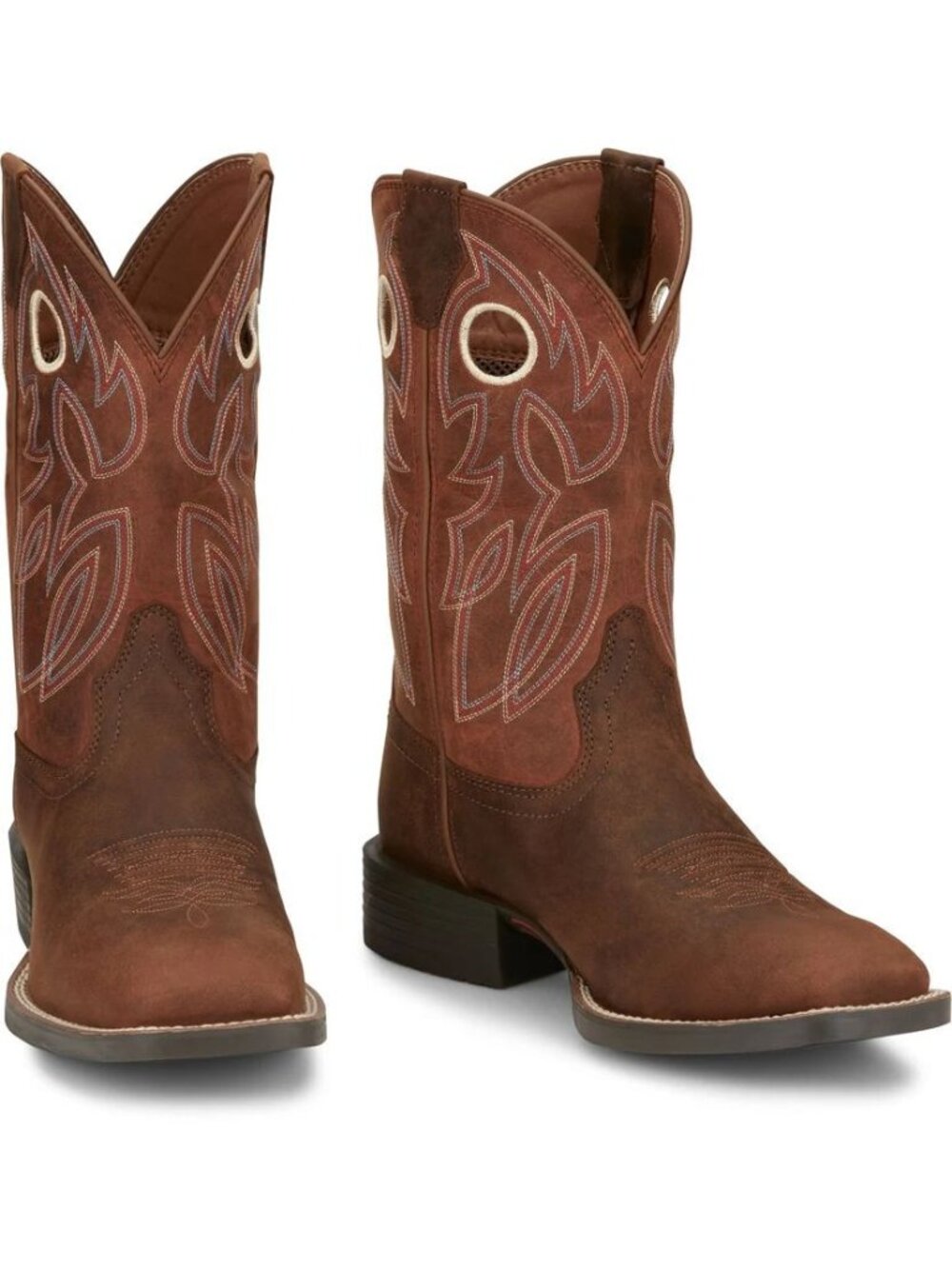 Justin Men's Bowline Pecan Brown Water Buffalo Western Boots 9D New in box
